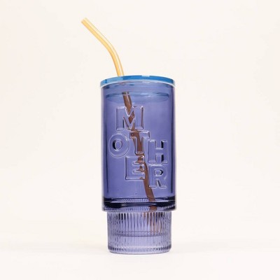 Love x June Mother Glass Tumbler Blue 16 fl oz