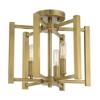 Savoy House Benson 3 - Light Semi-Flush Mount in  Warm Brass - 3 of 4