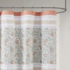 PAGED 72x72" Country Cottage Cotton Shower Curtain, Pintuck Paisley Print Shower Curtain with Lace Taping for Batnroom - 2 of 4