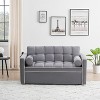 NicBex Modern Pull Out Sofa Bed Velvet Convertible Sleeper Sofa with Side Pockets and Pillows for Living Room - 2 of 4