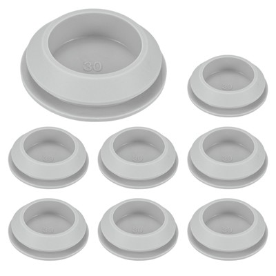 Unique Bargains Rubber Corrosion-Resistant Silicone Snap-in Locking Hole Plugs Gray