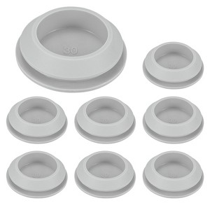 Unique Bargains Rubber Corrosion-Resistant Silicone Snap-in Locking Hole Plugs Gray - 1 of 4