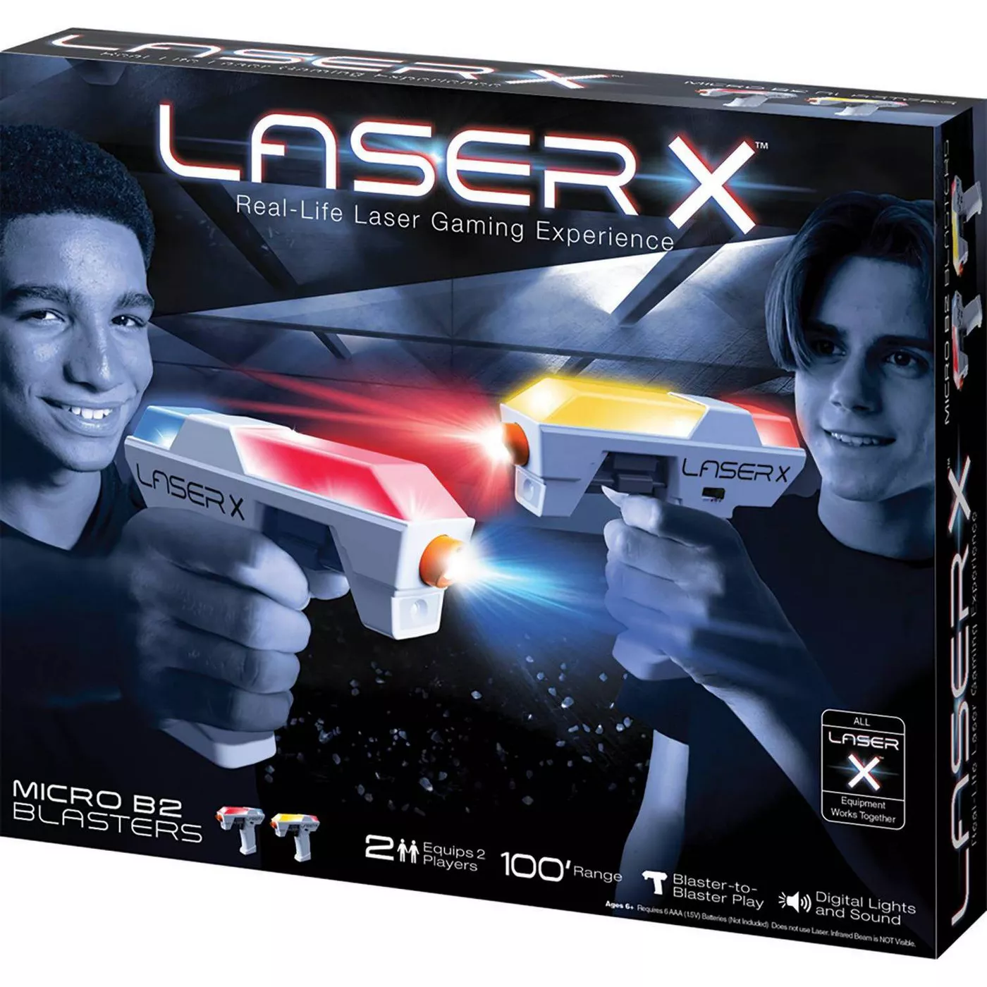 Laser X Two Player Micro B2 Blaster Laser Tag Gaming Set - image 1 of 4