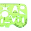 Unique Bargains Learning Math Drawing Plastic Protractor Template Ruler Clear Green - 4 of 4