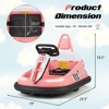 Infans 6V Electric kids Ride-on Bumper Car w/ 360° Spinning Dual Motors 2 Speeds Pink - 2 of 4