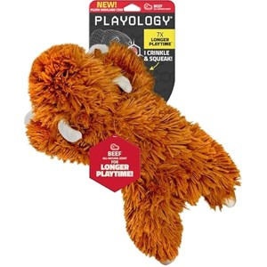Playology Dog Toys | Plush Toy Highland Cow Stuffed Animal for Dogs | Jumbo Beef Scented Toy - Easy to Clean and Made from Non Toxic Materials - 1 of 1