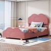 Twin Upholstered Platform Bed with Cloud-Shaped Bed Board - 3 of 4