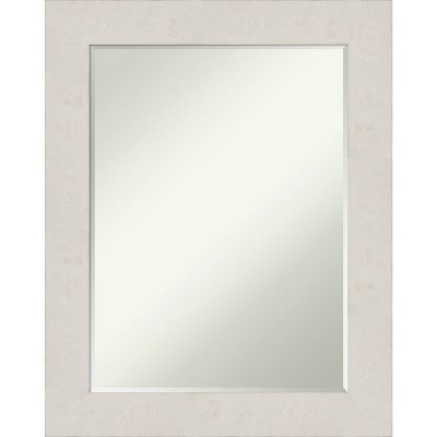 Amanti Art Rustic Plank Petite Bevel Bathroom Wall Mirror
