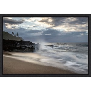 Amanti Art Secret Beach by D. Burt Canvas Wall Art Print Framed 23 x 16-in. - 1 of 4