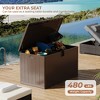 Gallon Outdoor Storage Box Waterproof, Lockable Resin Deck Box, Patio Deck Storage Box For Package Delivery, Square Deck Box Small Container - 2 of 4