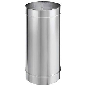 DuraVent DuraBlack 24 Inch Long x 8 Inch Diameter Single Wall Wood Burning Stainless Steel Stove Pipe Connector to Vent Smoke and Exhaust - 1 of 4