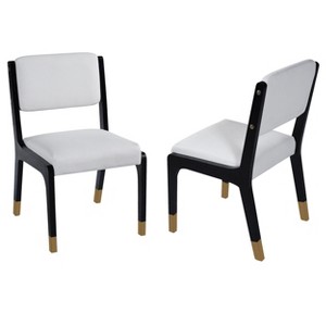 Dexmalle Set of 2 Modern Dining Chairs with Solid Wood Legs - 1 of 4