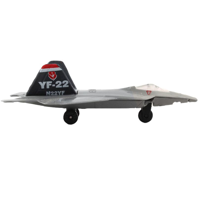 Lockheed Martin F-22 Raptor Stealth Aircraft Gray "US Air Force YF-22" w/Runway Section Diecast Model Airplane by Runway24, 2 of 5