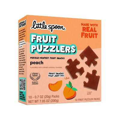 Little Spoon Kids' Fruit Puzzlers Peach Fruit Snacks Made with Real Fruit - 7.05 oz/10ct