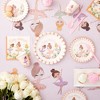 Blue Panda 219-Piece Ballerina Birthday Party Decorations, Dinnerware Set with Plates, Napkins, Cups, Tablecloth, Banner, Favor Bags, Balloons (Serves - 3 of 4