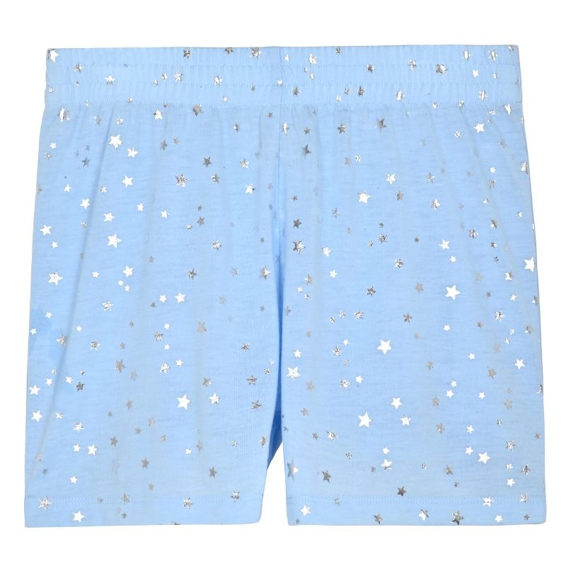 Sleep On It Girls 2-Piece Short-Sleeve Jersey Pajama Shorts Set with Matching Hair Scrunchie, 4 of 6