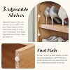 67" Shoe Rack with 3 Adjustable Shelves, Wooden 8 Tiers shoe organizer for 8 Pairs Shoe, Vertical Tall Shoe Storage, Beige - 4 of 4