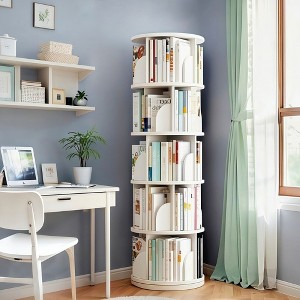 NicBex MDF Bookshelf with Open Shelves ,Rotating Bookshelf Storage Organizer for Bedroom,Living Room,Office - 1 of 4