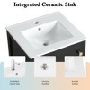 20" Bathroom Vanity with Ceramic Sink, Soft-Close Door, Storage Rack, Drawer, Freestanding MDF Cabinet - 4 of 4