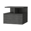 NicBex Wall-mounted Nightstand with 2-Tier Open Shelf Modern End Table with 1-Drawer for Bedroom,Living Room - 4 of 4