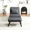 3-in-1 Linen Foldable Chaise Lounge with Adjustable Backrest and Footrest,Convertible Chair Bed for Small Spaces-The Pop Home - 3 of 4
