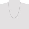 Black Bow Jewelry 1.5mm, 14k White Gold, Solid D/C Round Wheat Chain Necklace - 2 of 4