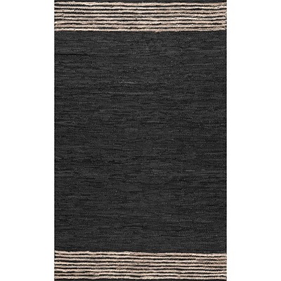 Nuloom Kelli Striped 8x10 Jute Indoor Area Rug for Dining Room Rug Neutral Rug Living Room Rug Kitchen, Grey/Ivory