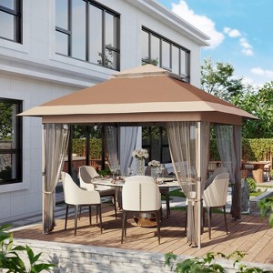 Pop up pavilion,adjustable height,with wheeled handbag,for backyard,garden,terrace - 1 of 4