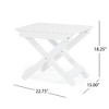 CAVINAS Acacia Wood Folding Outdoor Side Table with Slat Design, Outdoor Folding Wooden End Table, Patio End Table - 2 of 4
