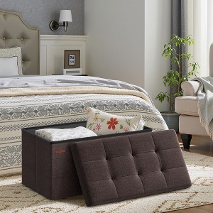 30" Storage Ottoman Bench, Ottoman with Storage, Ottoman Bench, Hold up to 660lb for Living Room - 1 of 4