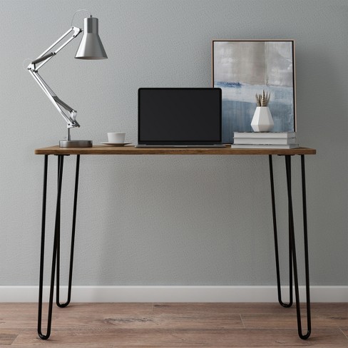 Hastings Home Hairpin Leg Computer Desk Brown Target