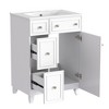 Chery Life 24" Bathroom Vanity Cabinet with Ceramic Sink, 2 Drawers, 1 Door - 4 of 4