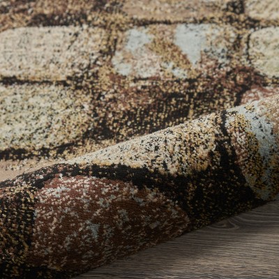 Charcoal Synthetic 98" Round Hand-Knotted Area Rug