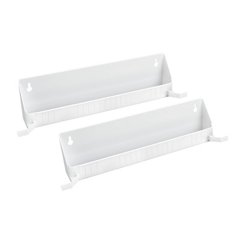 Rev-A-Shelf Tip-Out Accessory Organizer Tray for Kitchen / Bathroom Drawers with Heavy Duty Tab Stops, 14 Inch, White, 2-Pack, 6562-14-11-52