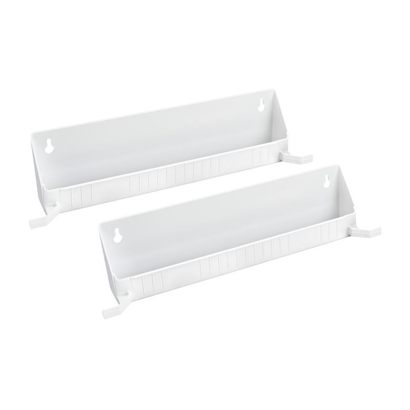 Rev-A-Shelf Tip-Out Accessory Organizer Tray for Kitchen / Bathroom Drawers with Heavy Duty Tab Stops, 14 Inch, White, 2-Pack, 6562-14-11-52, 1 of 7