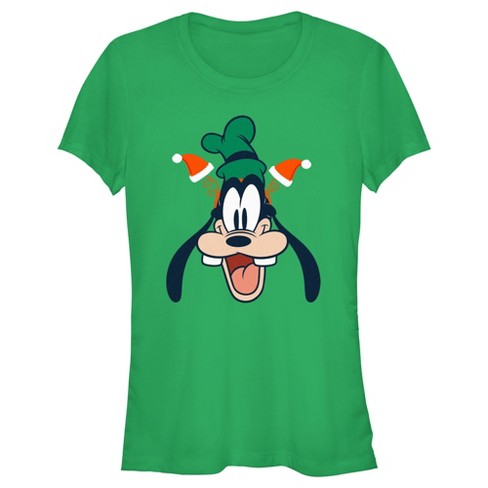 Juniors Womens Mickey & Friends Goofy Christmas Ears T-Shirt - image 1 of 4