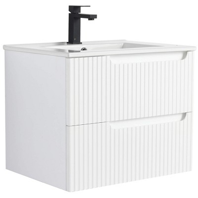 Citiscape Modern Bathroom Vanity with Textured Drawer Fronts