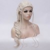 Unique Bargains Women's Braided Wigs 31" Beige with Wig Cap - 4 of 4