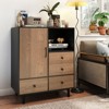 Tangkula Buffet Sideboard w/ 4 Drawers & Open Compartment Heavy-Duty Metal Legs - 2 of 4