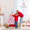 Tangkula Artificial Christmas Tree Hinged Snow Flocked Xmas Tree w/ Lush Branch Tips - 2 of 4