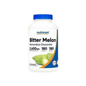 Nutricost Bitter Melon Capsules (2,400 MG) (180 Capsules) - 1 of 3