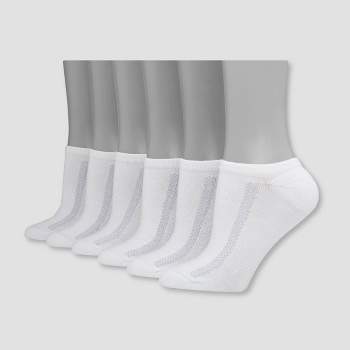 Hanes Premium Women's 6pk Heel Toe Cushion with Arch Support No Show Socks - 5-9