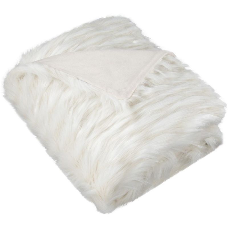 Luxe Feather Throw Blanket - White - 50" x 60" - Safavieh, 1 of 5
