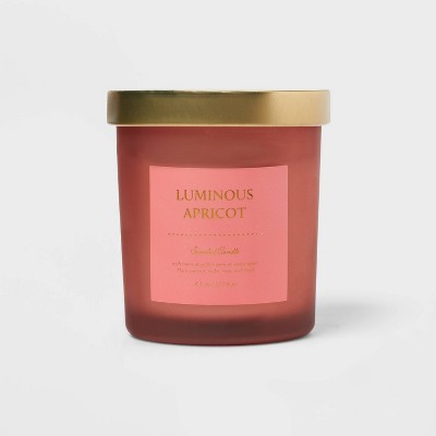 Colored Glass Candle Luminous Apricot Pink - Threshold™
