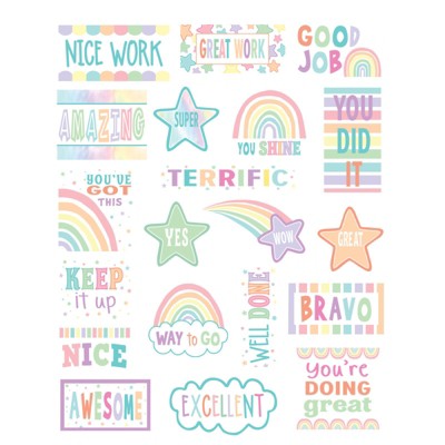 Teacher Created Resources Pastel Pop Stickers, Pack of 120 (Pack of 10)