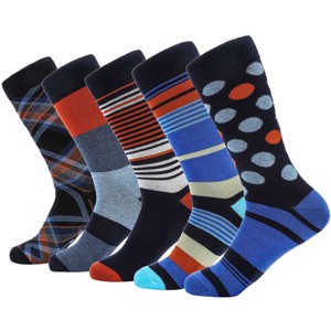 Mio Marino Men's Groovy Designer Dress Socks 5 Pack - 1 of 4