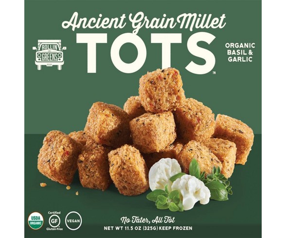 RollinGreens Organic Basil &#38; Garlic Frozen Ancient Grain Millet Tots - 11.5oz