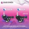 Liquid Stands Keyboard Stand Caster Wheels Set of 4 Replacement Locking Heavy Duty Wheels with Brake - Piano Stand Parts and Accessories - 2 of 4