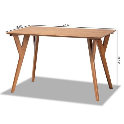 Walnut Brown 48" Transitional Wood Dining Table