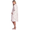 Casual Nights Women's Floral Print Zipper Front Quilted Robe - 4 of 4